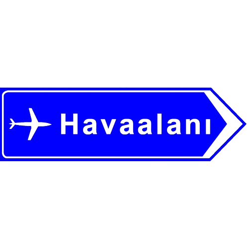 kavşak içi yön levhası (havaalanı)
