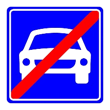 motorlu taşıt yolu sonu