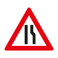 sağdan daralan yol